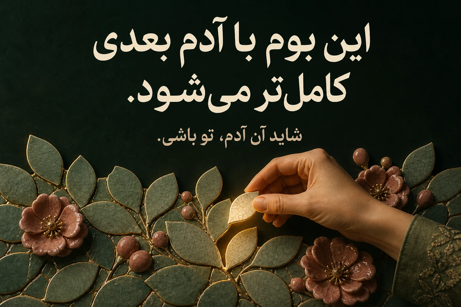 این بوم با آدم بعدی کاملتر میشود. شاید آن آدم، تو باشی.